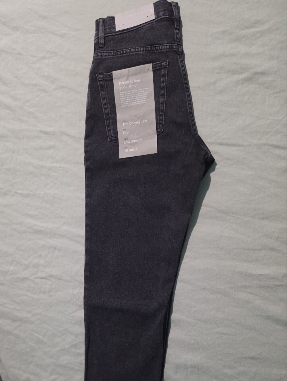 Everlane The Cheeky Straight Ankle Washed Black Women's Jeans Size 26 NWT $98 - Picture 10 of 11